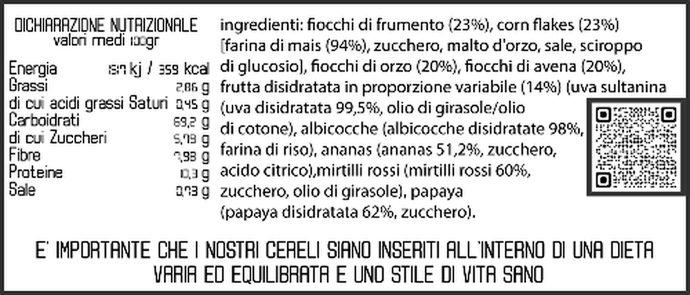 Muesli tutti FRUTTI - Cerealitalia