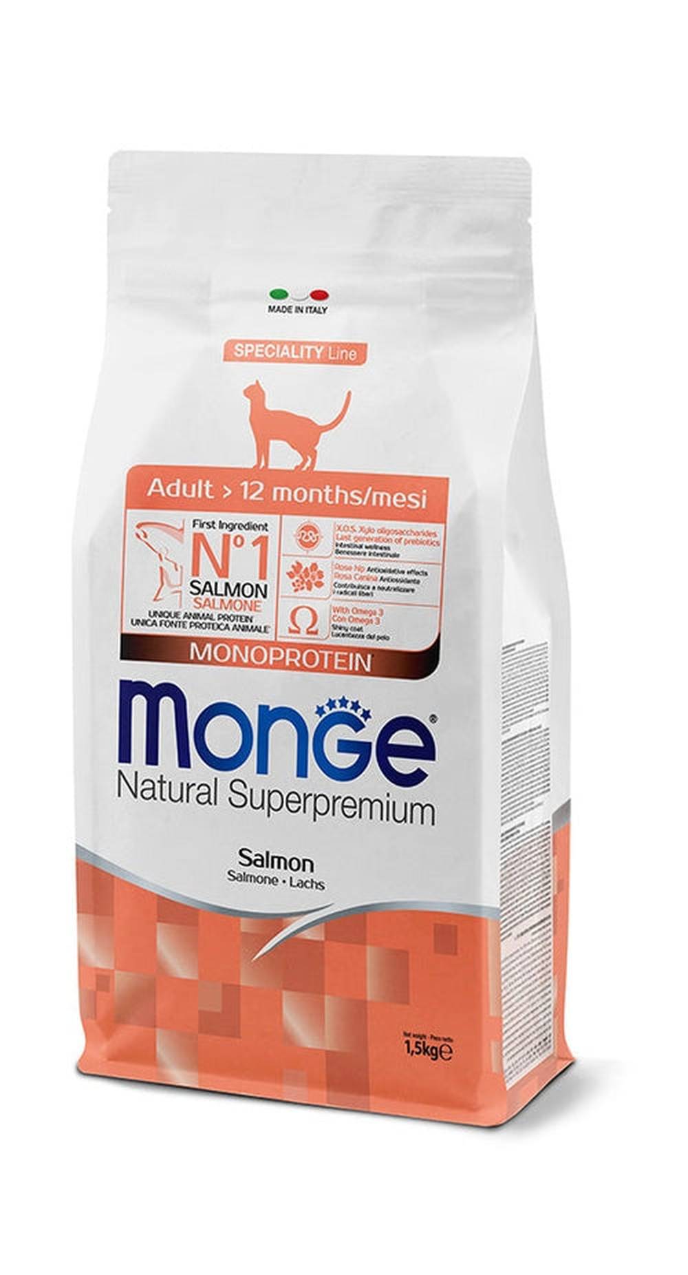 Monge Natural Superpremium Adult Monoprotein – Salmon CAT