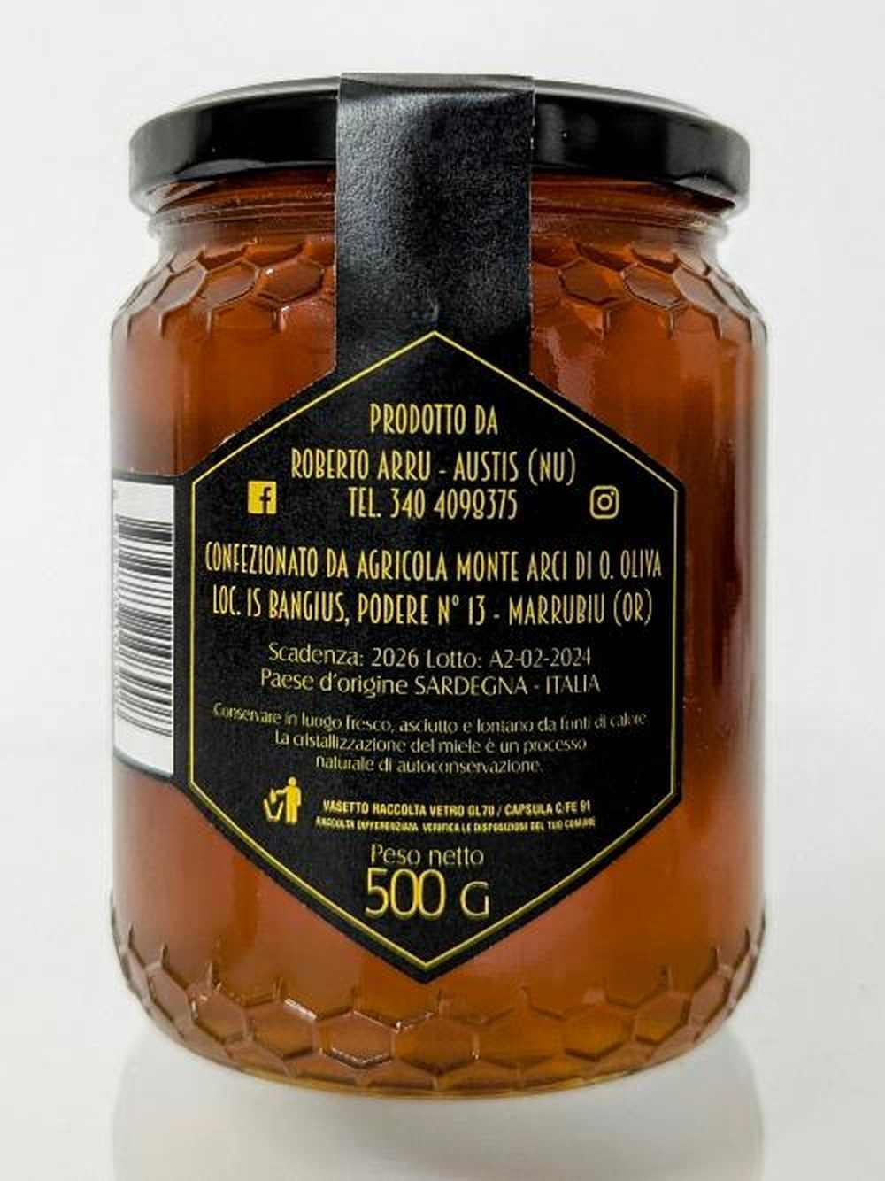 Miele di Eucalipto 500gr - Apicoltura Roberto Arru