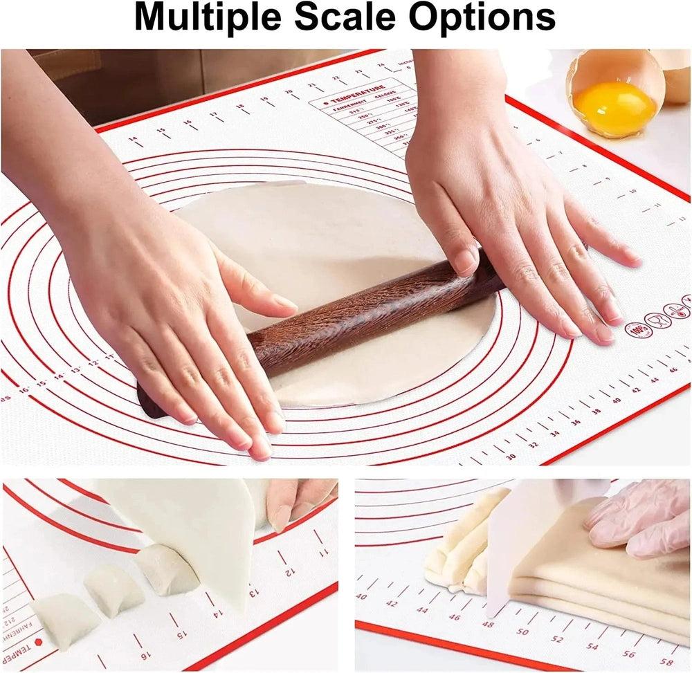 Tappetino in Silicone Antiadente per Impasti – Oversize 80/70/60 cm | Ideale per Pizza, Crepes, Pasta e Dolci