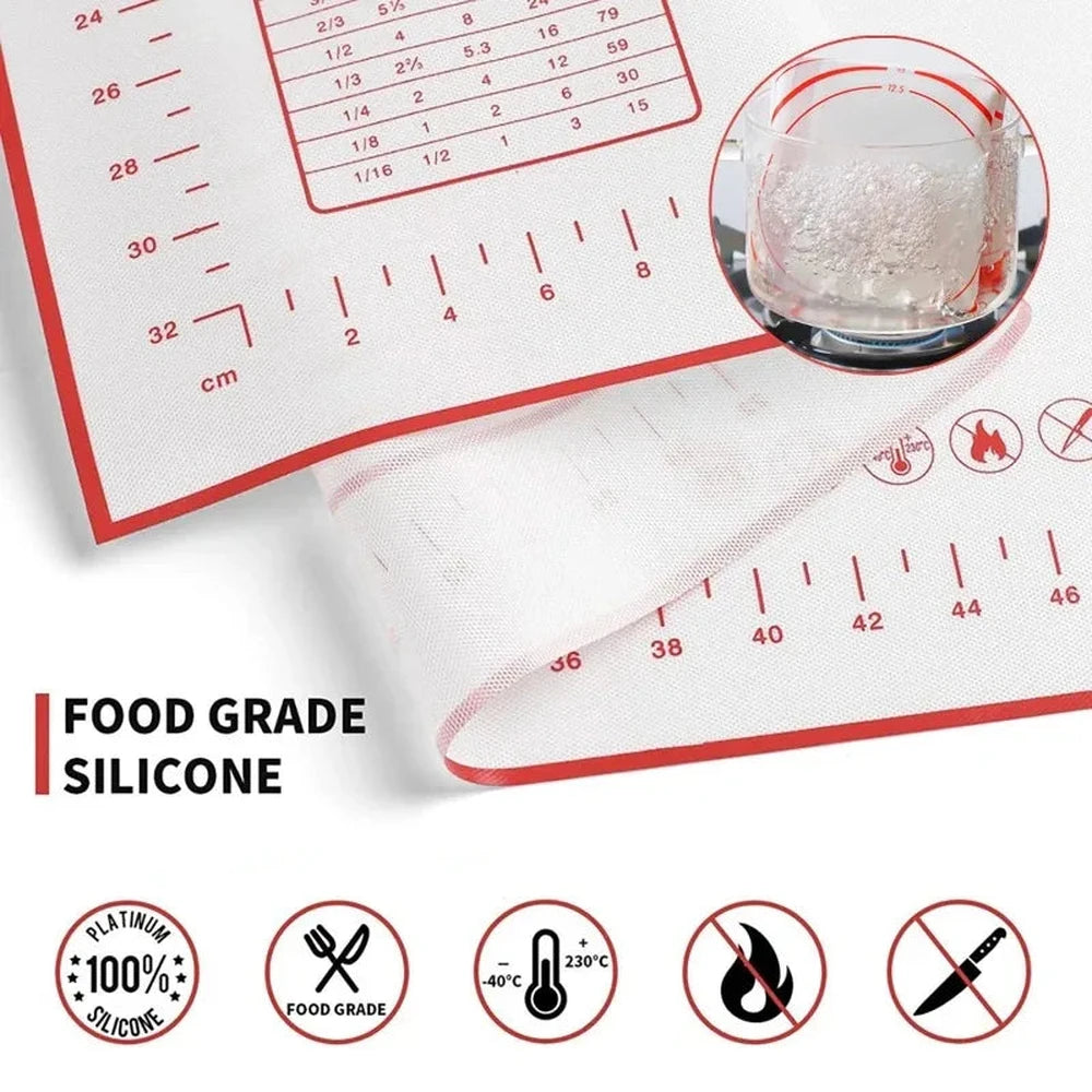 Tappetino in Silicone Antiadente per Impasti – Oversize 80/70/60 cm | Ideale per Pizza, Crepes, Pasta e Dolci