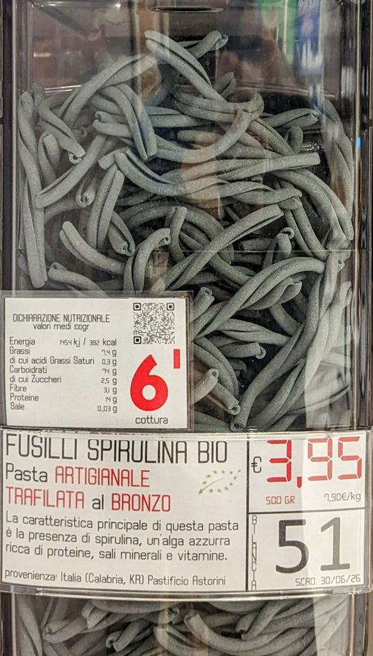 Fusilli alla Spirulina BIOLOGICI