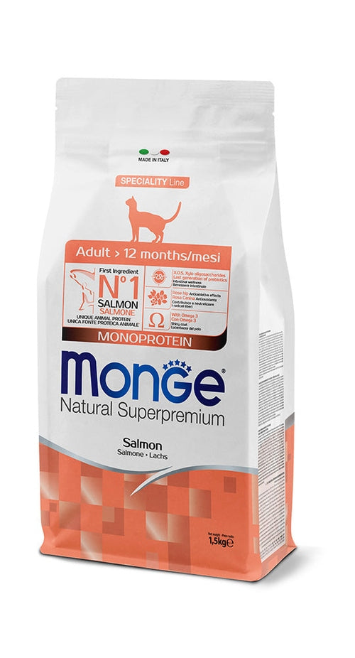 Monge Natural Superpremium Adult Monoprotein – Salmone CAT