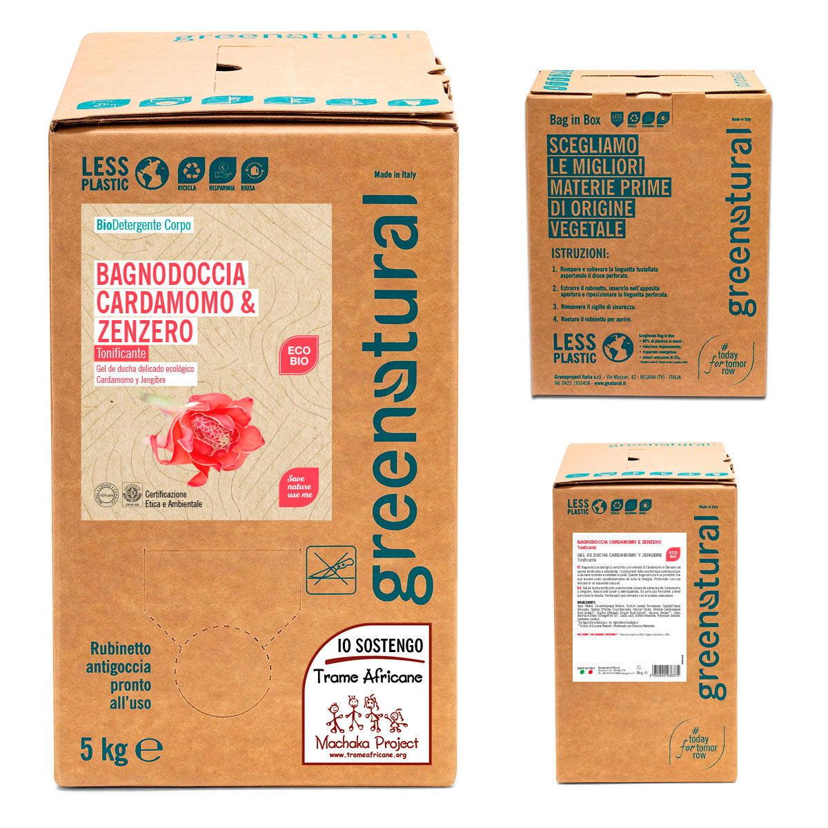 Bagnodoccia Tonificante Cardamomo & Zenzero - Greenatural