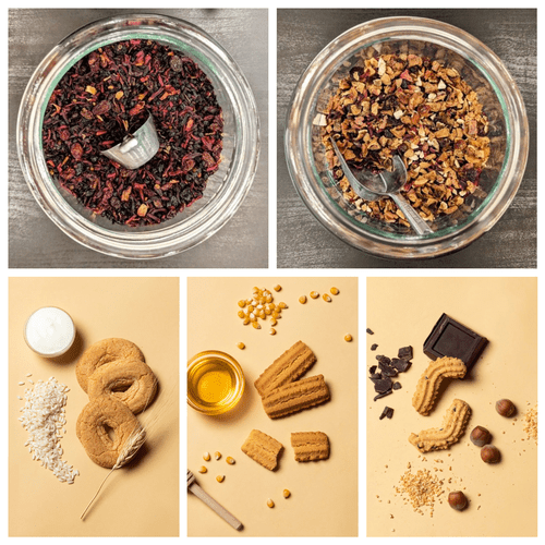 Herbal tea and biscuits bag