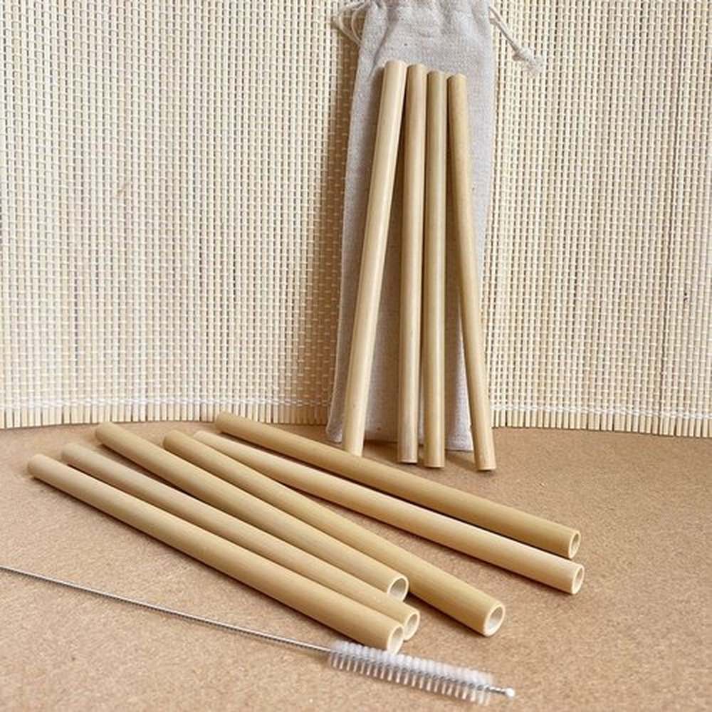 Set cannucce 10pz in bamboo