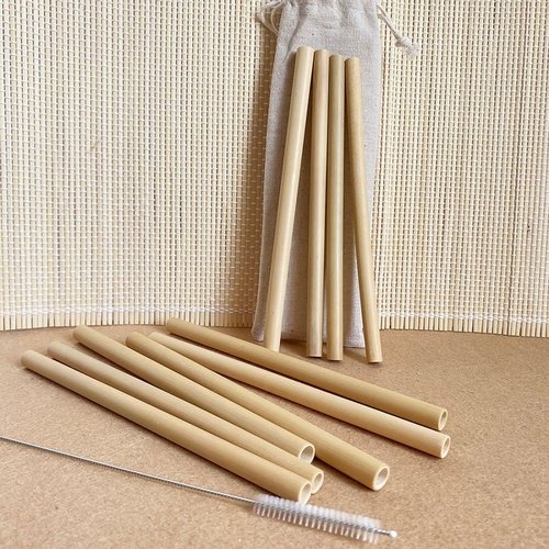 Set cannucce 10pz in bamboo