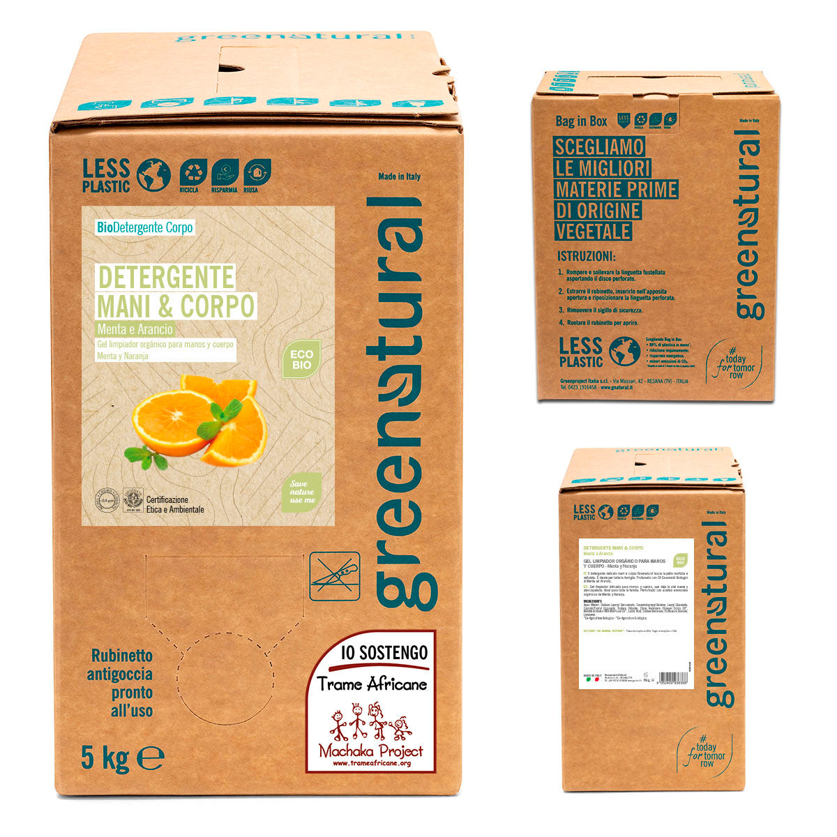 Detergente mani e corpo Menta & Arancio - Greenatural