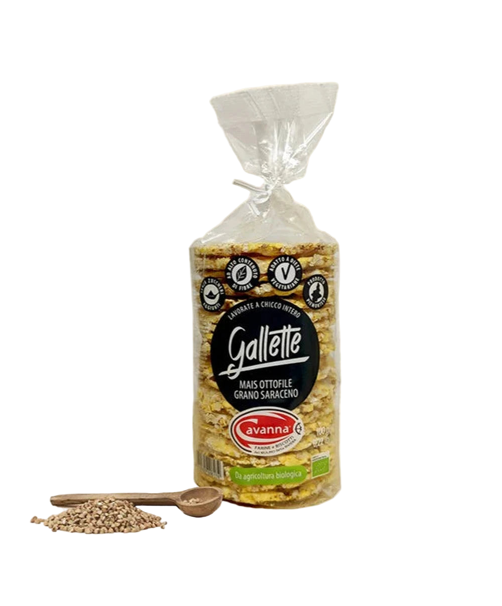 Organic Corn and Buckwheat Crackers - Cavanna