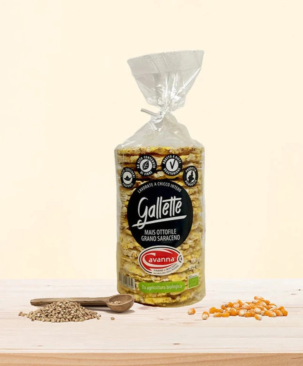 Organic Corn and Buckwheat Crackers - Cavanna