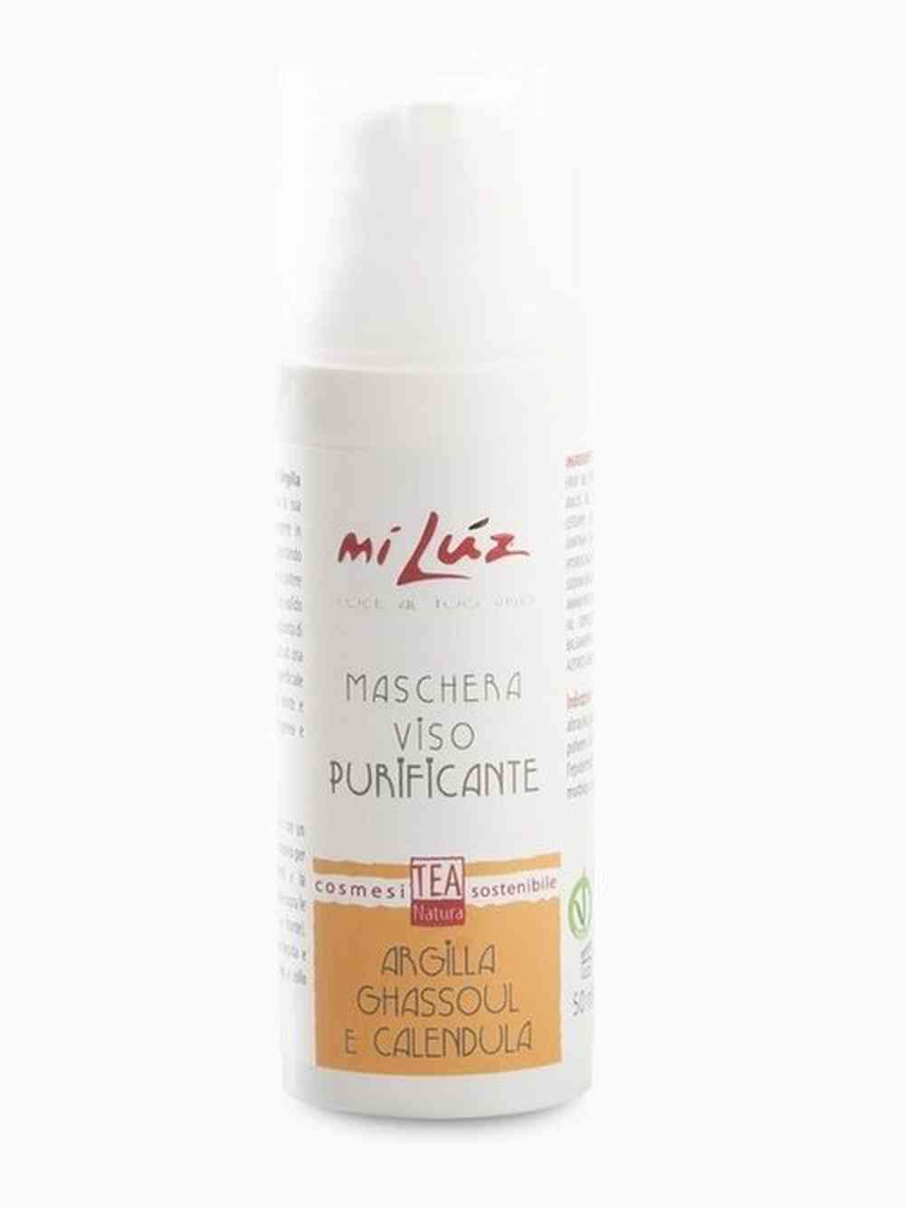 maschera viso purificante argilla ghassoul e calendula teanatura