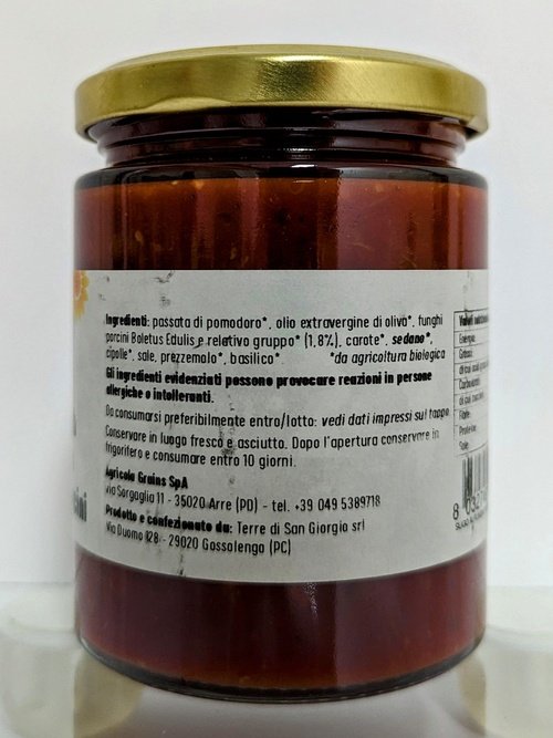 Porcini Mushroom sauce ORGANIC 300gr