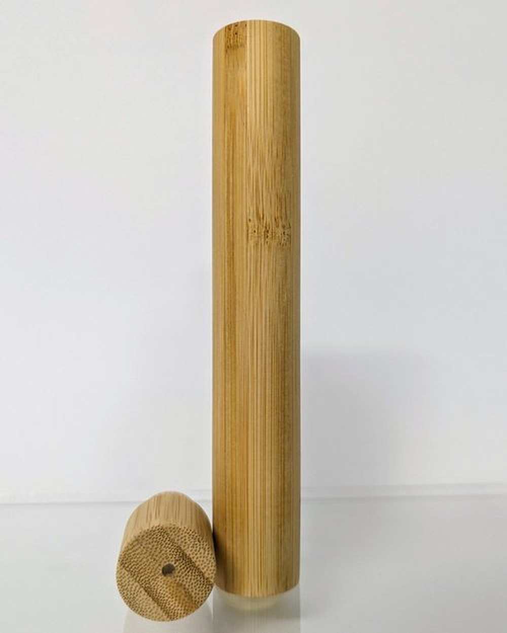 Bamboo toothbrush holder case