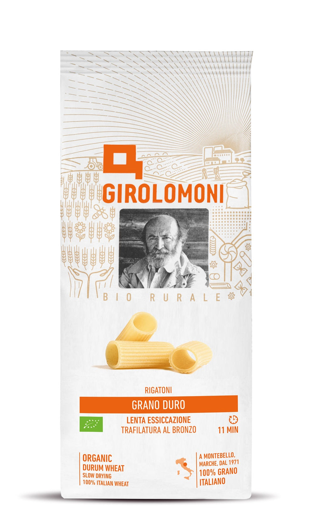 Organic Rigatoni Rough Drawing - Girolomoni