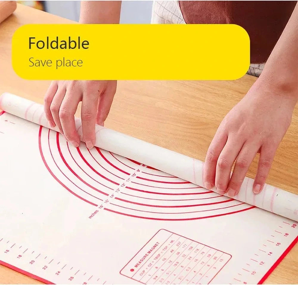 Tappetino in Silicone Antiadente per Impasti – Oversize 80/70/60 cm | Ideale per Pizza, Crepes, Pasta e Dolci