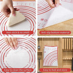 Tappetino in Silicone Antiadente per Impasti – Oversize 80/70/60 cm | Ideale per Pizza, Crepes, Pasta e Dolci