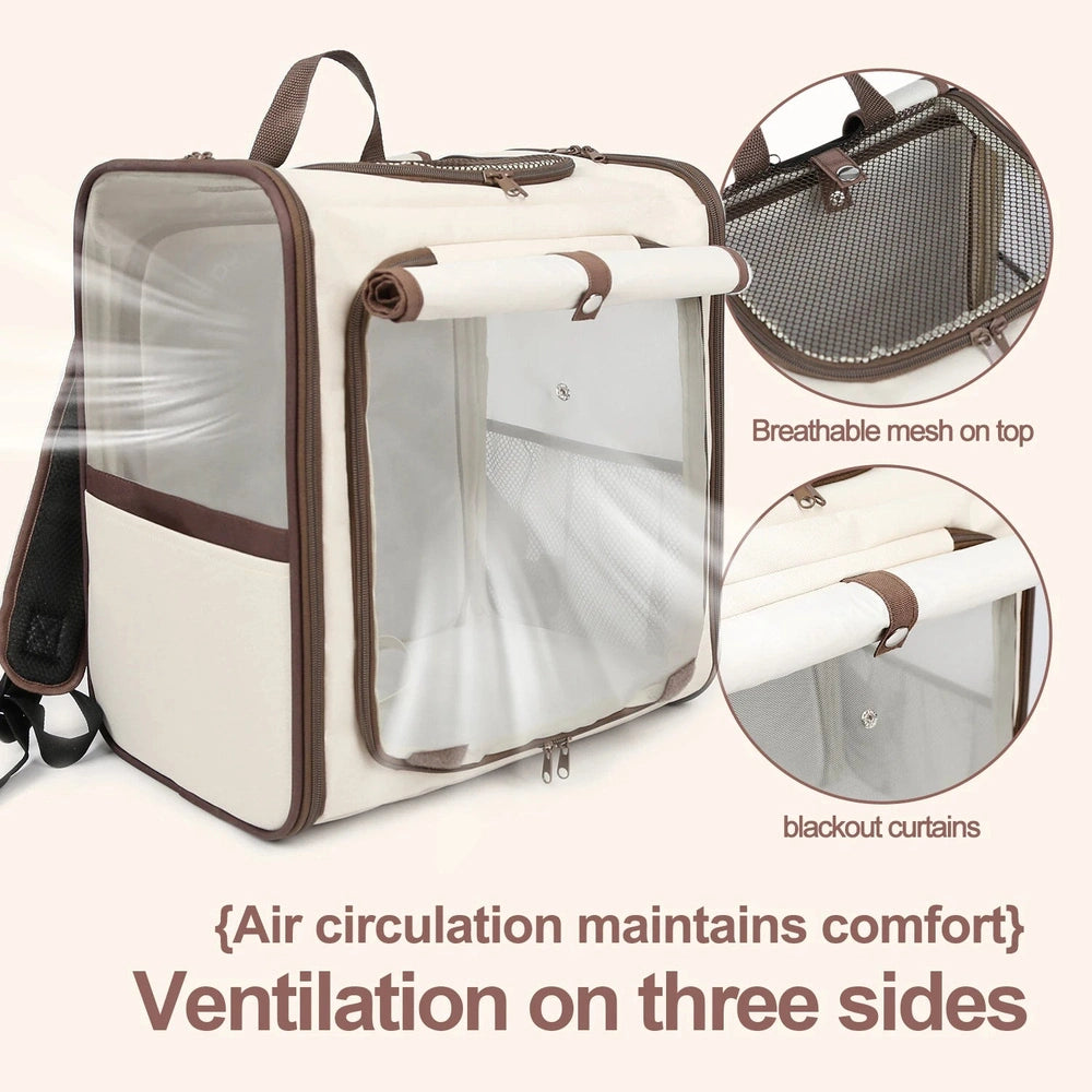 EDENPETZ Dog and Cat Carrier Backpack – Double Shoulder Strap, 10 kg Capacity