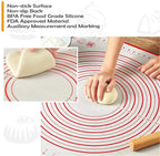 Tappetino in Silicone Antiadente per Impasti – Oversize 80/70/60 cm | Ideale per Pizza, Crepes, Pasta e Dolci