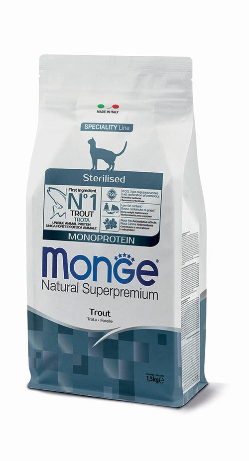 Monge Natural Superpremium Sterilized Monoprotein – Trout