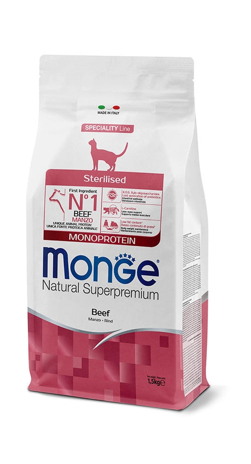 Monge Natural Superpremium Sterilised Monoprotein – Manzo Cat