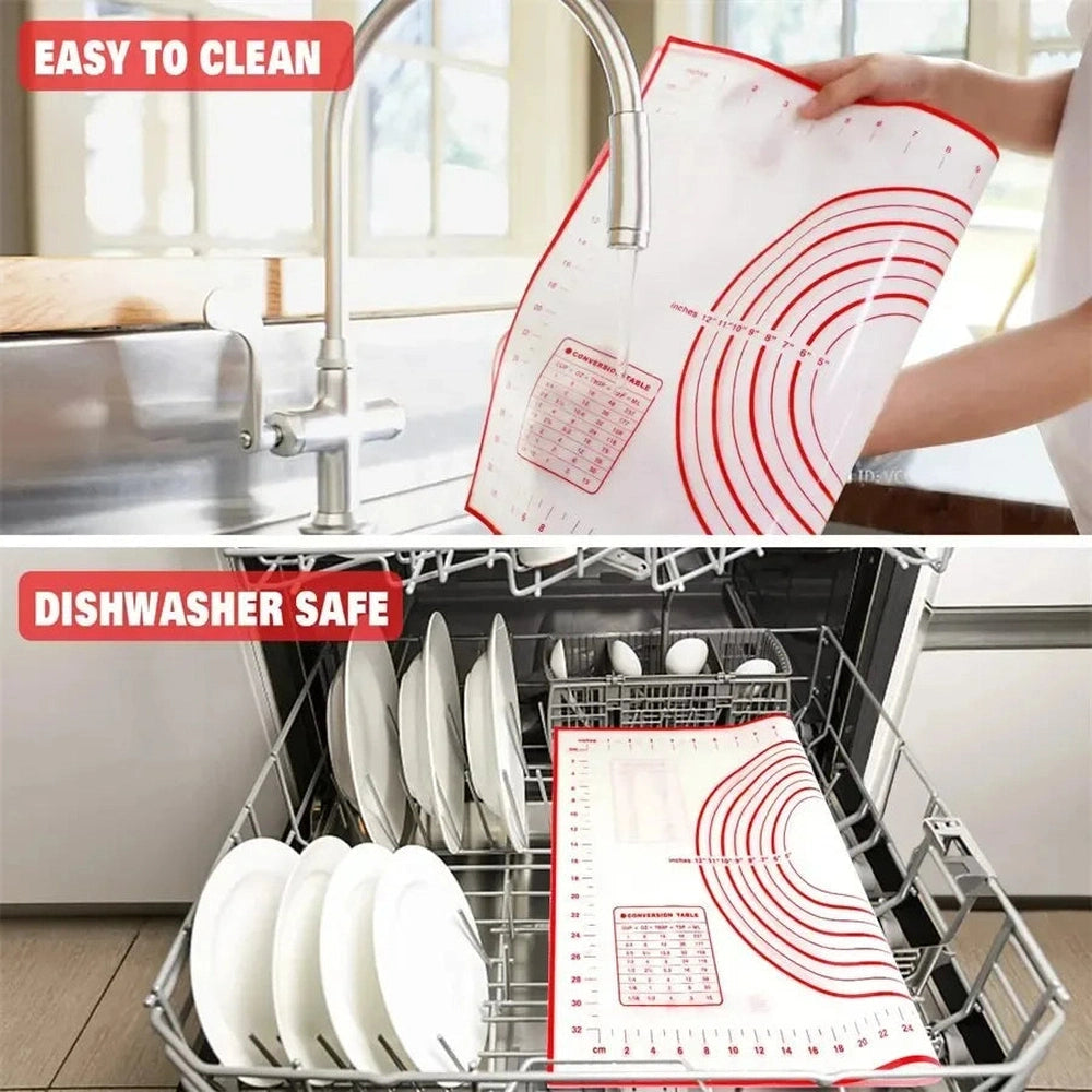 Tappetino in Silicone Antiadente per Impasti – Oversize 80/70/60 cm | Ideale per Pizza, Crepes, Pasta e Dolci