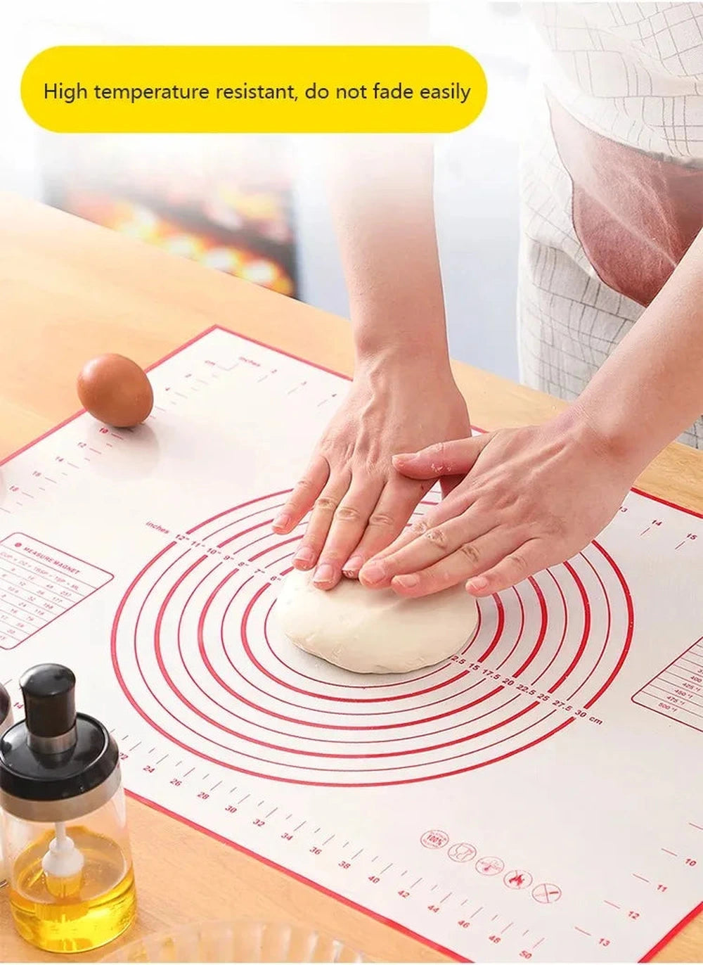 Tappetino in Silicone Antiadente per Impasti – Oversize 80/70/60 cm | Ideale per Pizza, Crepes, Pasta e Dolci