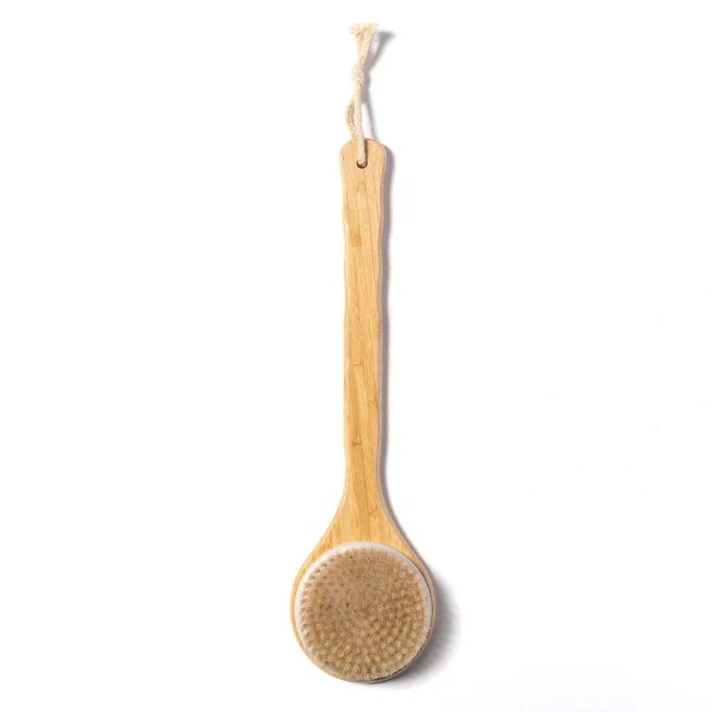 Spazzola bagno con manico in bambù