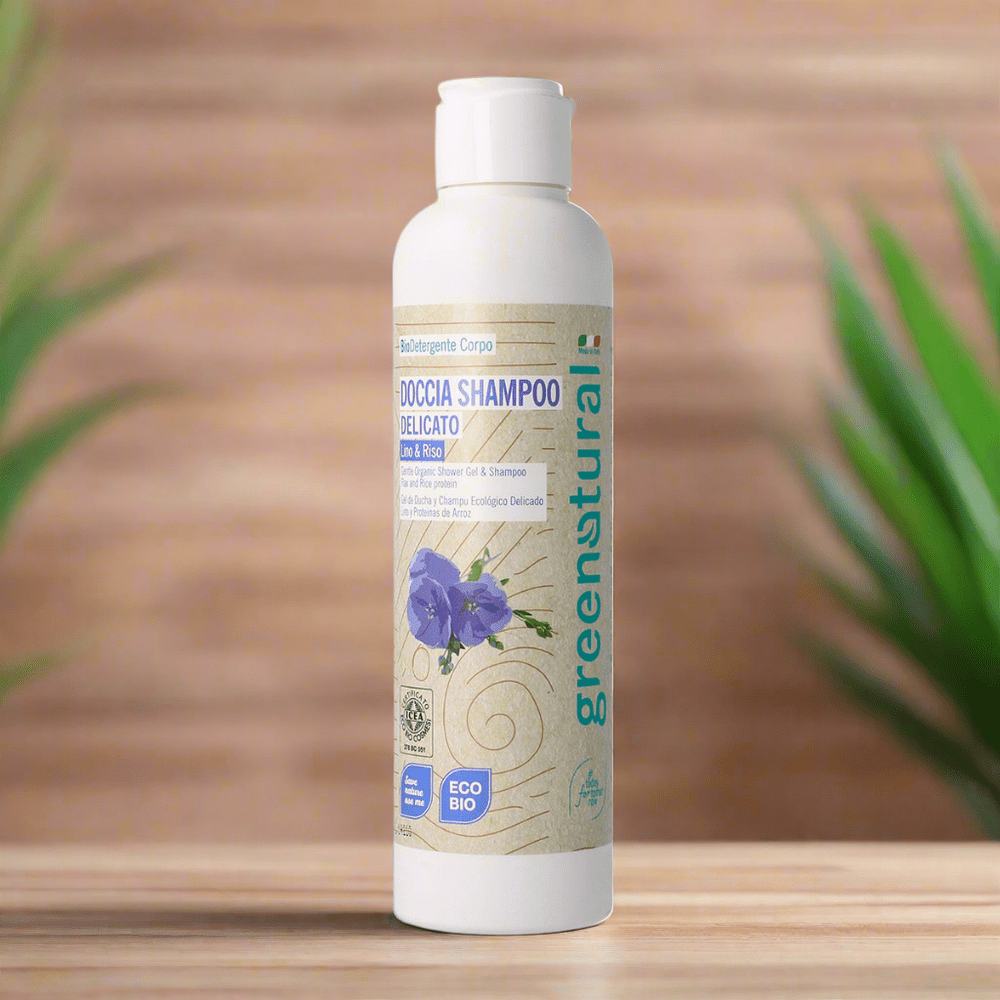 Gentle Linen &amp; Rice Shower Shampoo - Greenatural