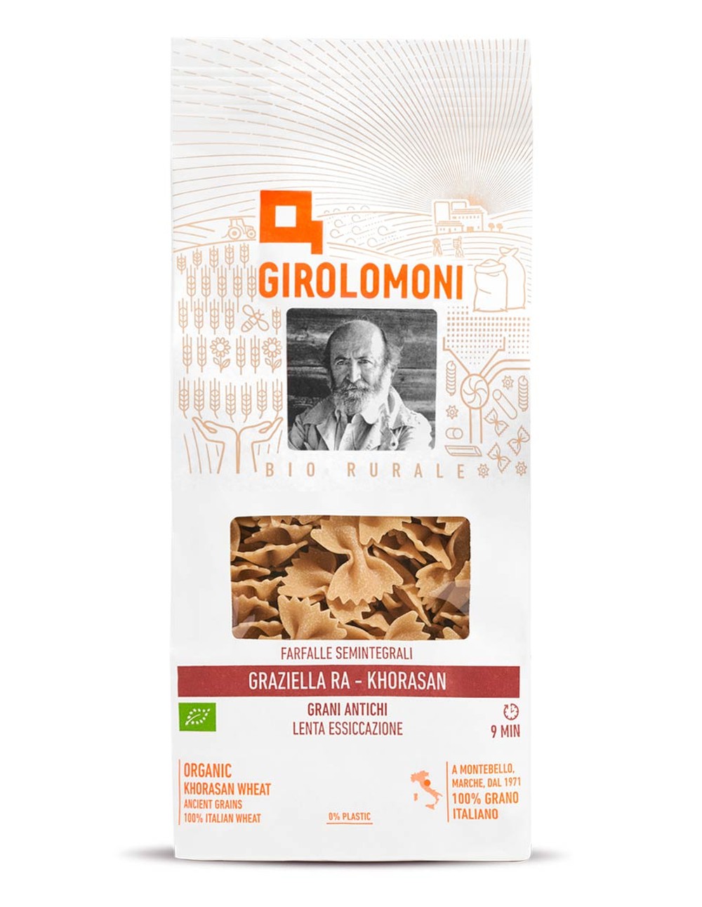 Farfalle semi-integrali BIO Graziella-Ra Khorasan - Girolomoni