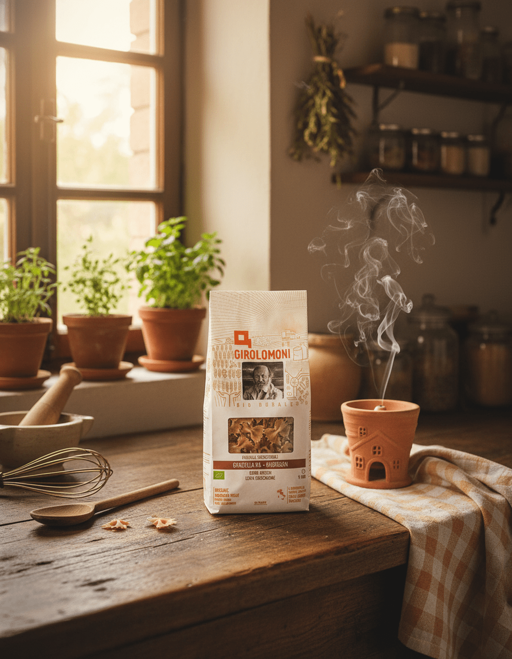 Organic Semi-Whole Grain Farfalle by Graziella-Ra Khorasan - Girolomoni