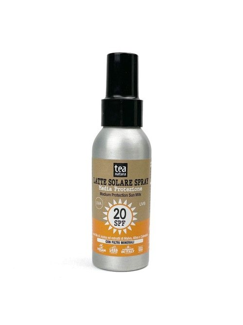 Latte solare 20 spf burro di karitè aloe e olio di jojoba filtri minerali non nanizzati teanatura