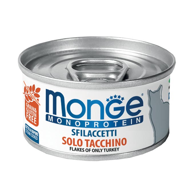 Monge Monoprotein Sfilaccetti solo TACCHINO CAT