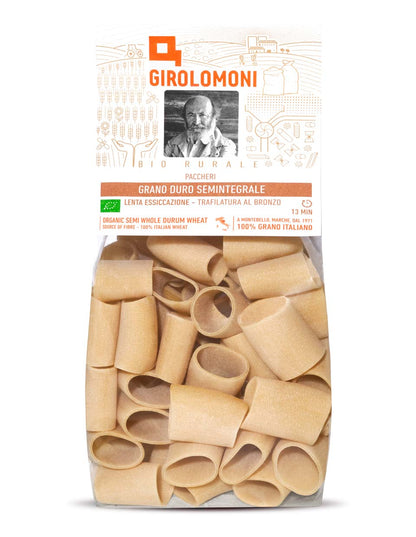 Paccheri BIO semi-integrali trafilatura ruvida - Girolomoni