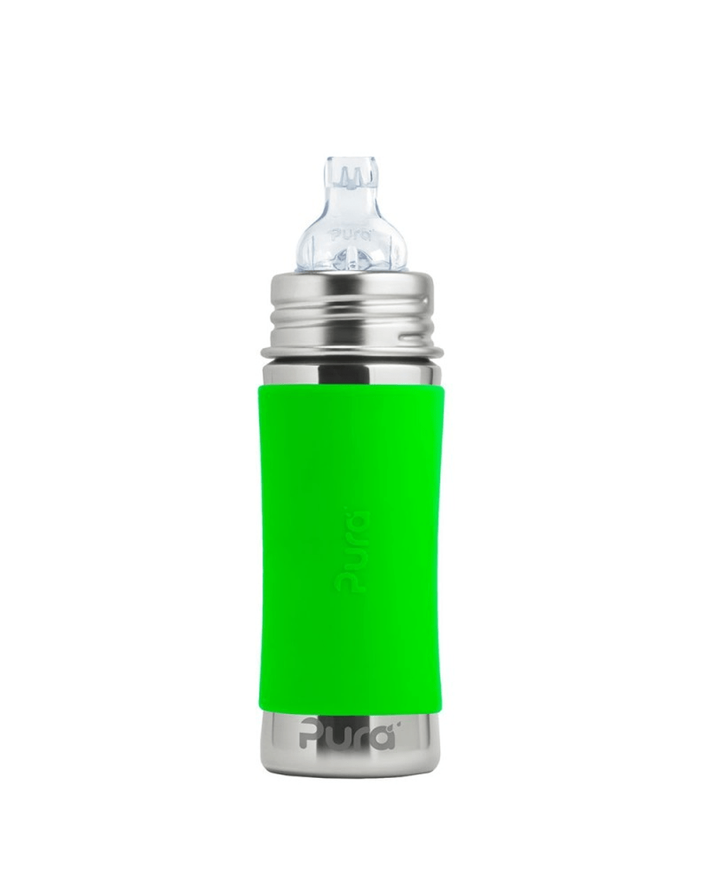 Biberon in Acciaio con Beccuccio in silicone - Pura